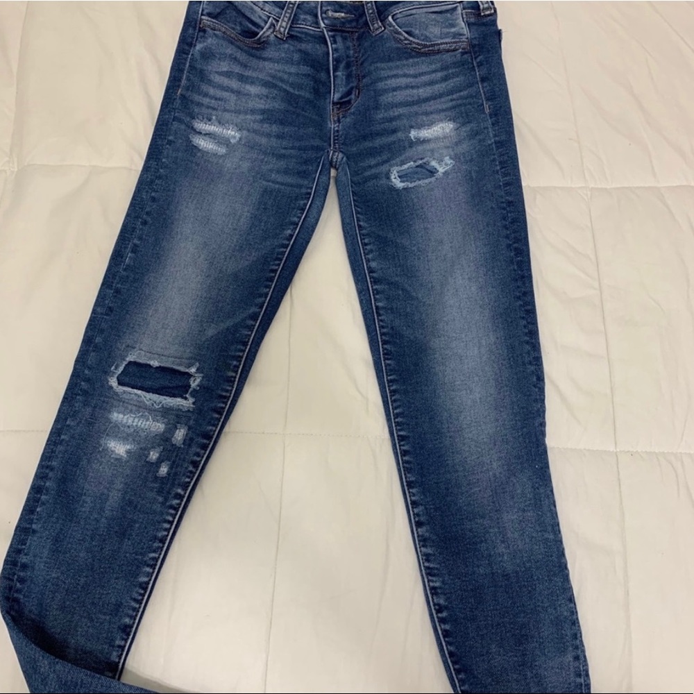 American eagle patched ripped jeans size 0